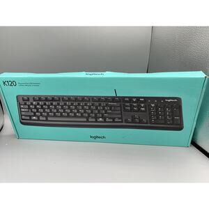 New in Box Logitech K120 USB Keyboard for PC - Black